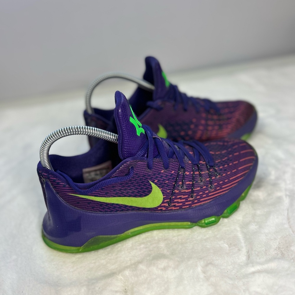Nike KD Basketball Shoes Youth 6Y Womens 7.5 Purple Green Sneakers